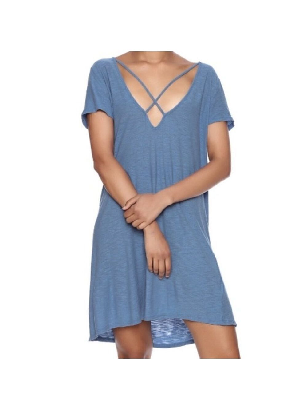 𝅺michelle by Comune Blue Teviston Riviera T-Shirt Dress Size Small